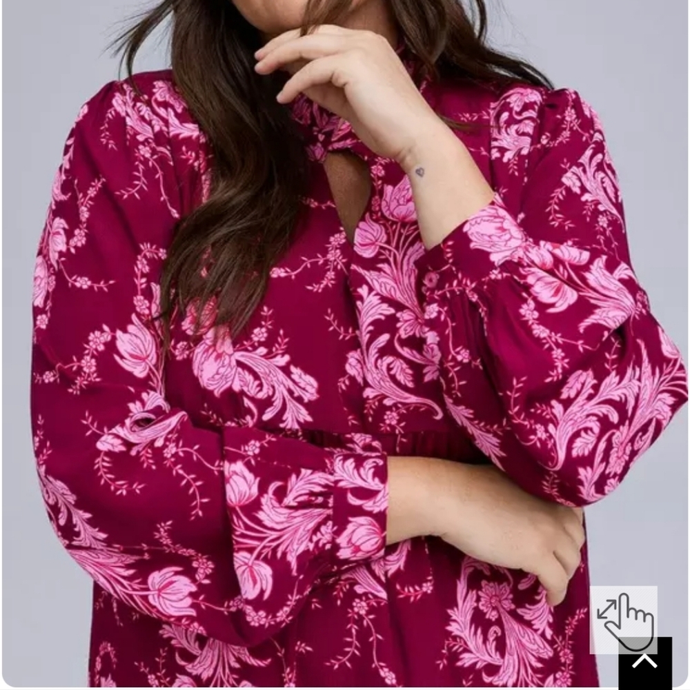 Belle Isle Ruffle Collar Drop Waist Dress By Torrid Size 4X BNWT - Picture 4 of 8
